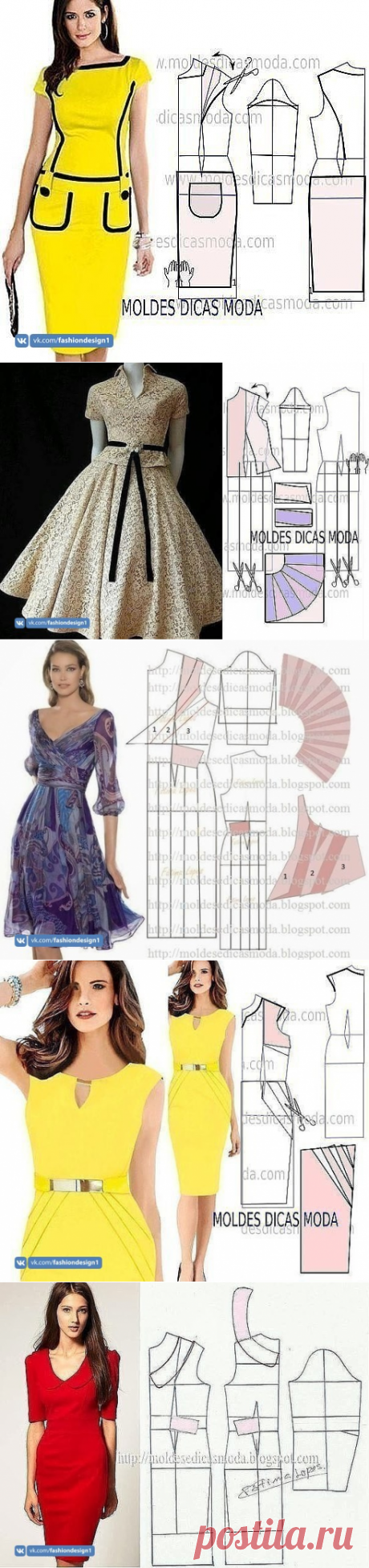 Выкройки бесподобных летних платьев — Сделай сам, идеи для творчества - DIY Ideas