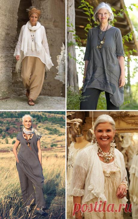 Стиль бохо в одежде для пожилых леди: начинаем новую жизнь!