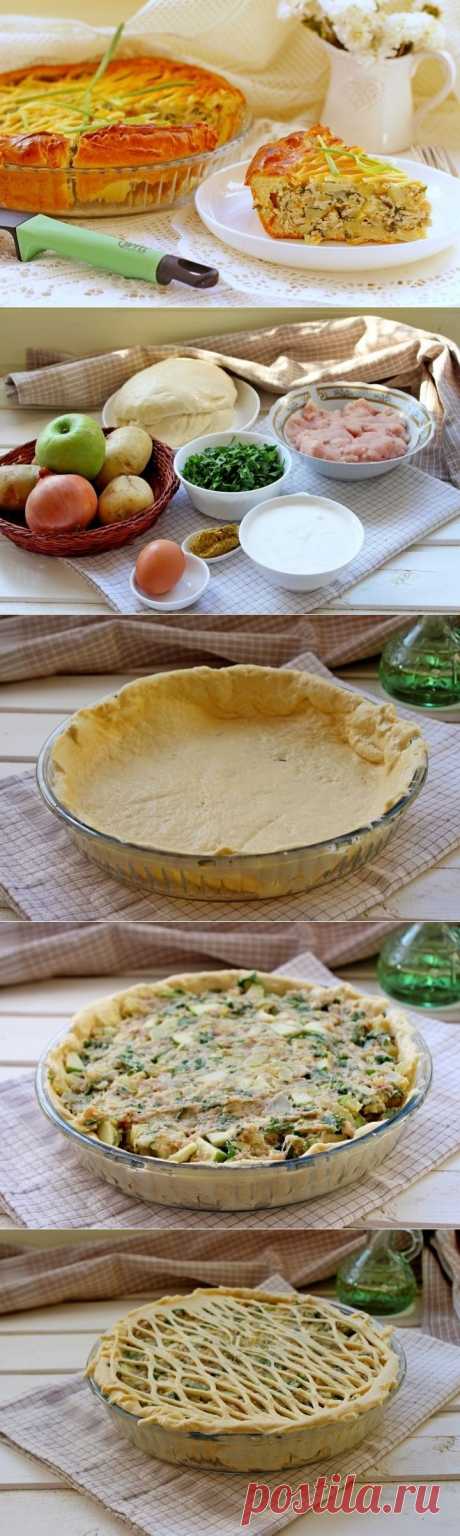 Пирог с курицей и картофелем