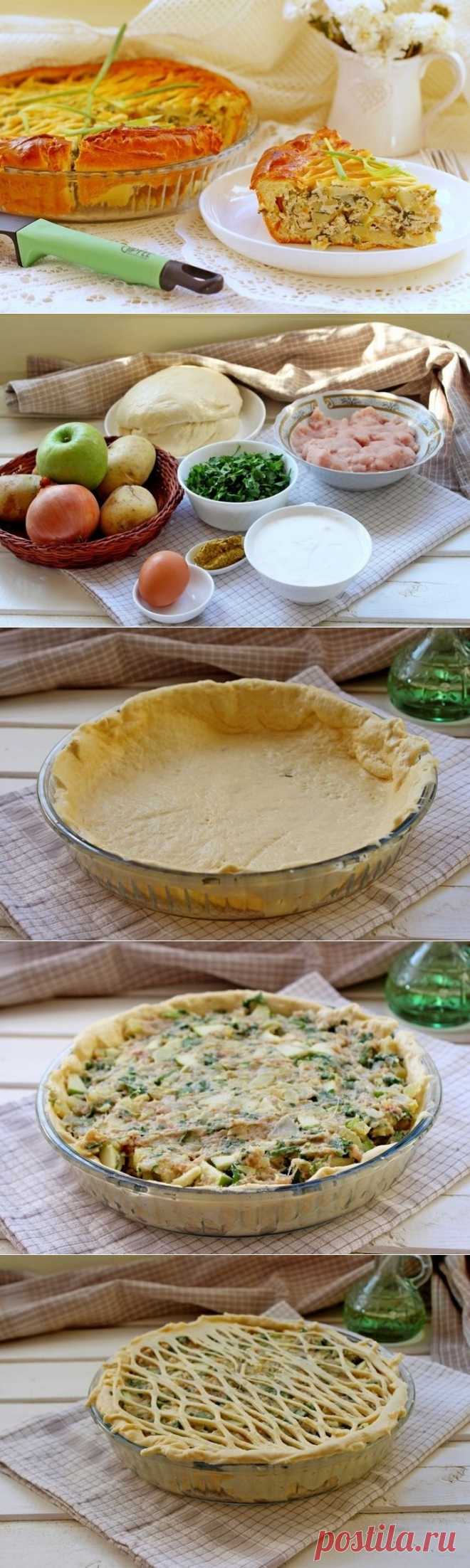 Пирог с курицей и картофелем