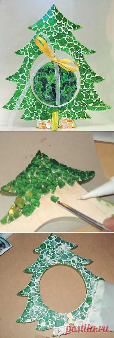 Новогодняя мозаичная елочка