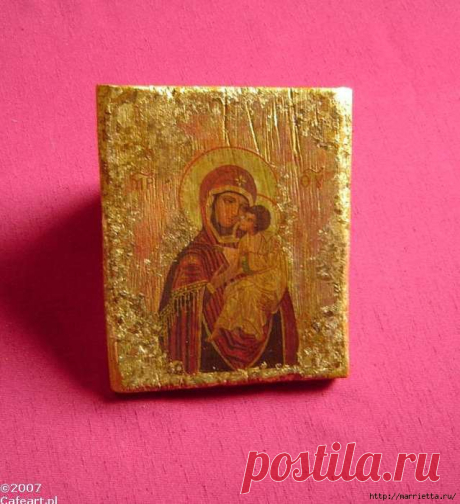 Декупаж. Эффект старинной иконы