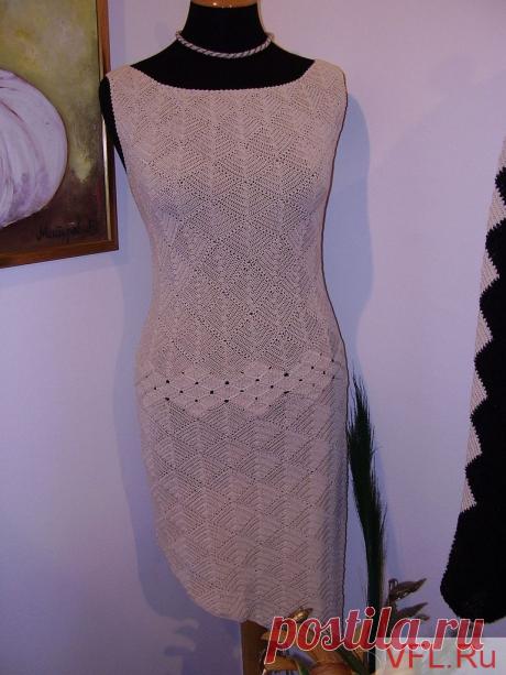 квадратами крючком. Элегантное ажурное платье крючком из квадратов | Домоводство для всей семьи