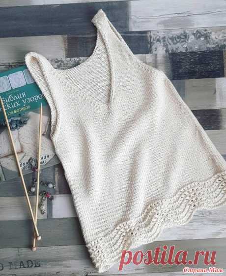ТОП от автора TORI_KNITTER Топ связан из пряжи Drops cotton light 50гр/105м. Спицы 4,5. Размер 42-44. Расход 4 мотка.