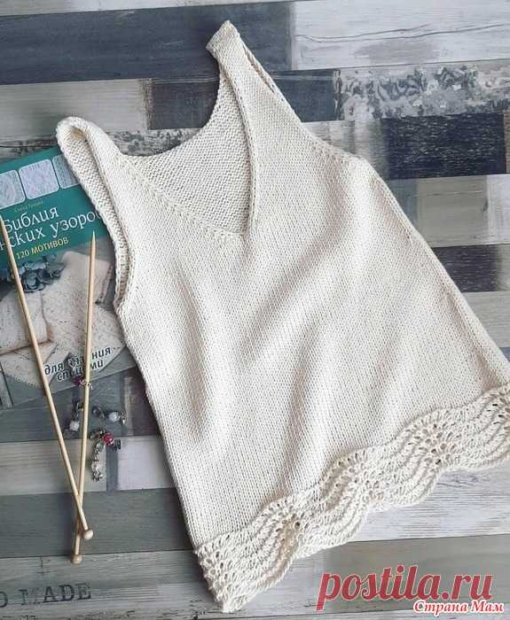 ТОП от автора TORI_KNITTER Топ связан из пряжи Drops cotton light 50гр/105м. Спицы 4,5. Размер 42-44. Расход 4 мотка.