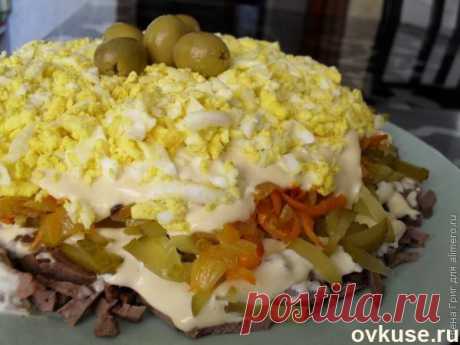 Слоеный салат из свиного сердца - Простые рецепты Овкусе.ру
