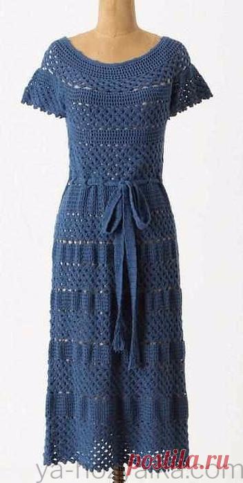 Летнее платье крючком новые модели.Винтажные платья крючком схемы