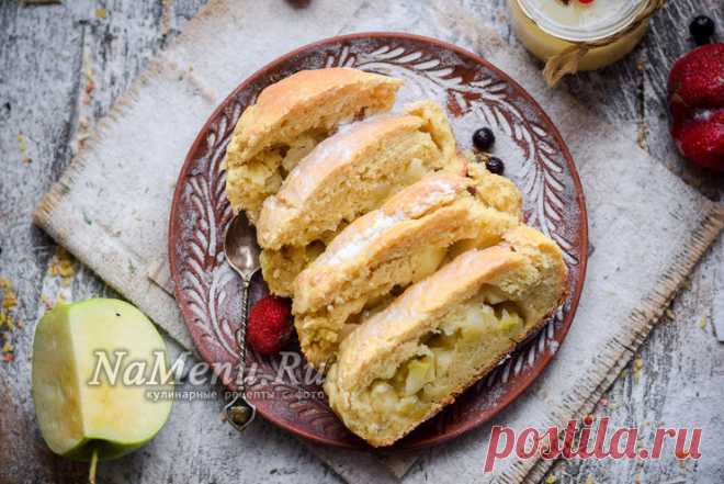 Постный пирог с яблоками, рецепт с фото пошагово в духовке