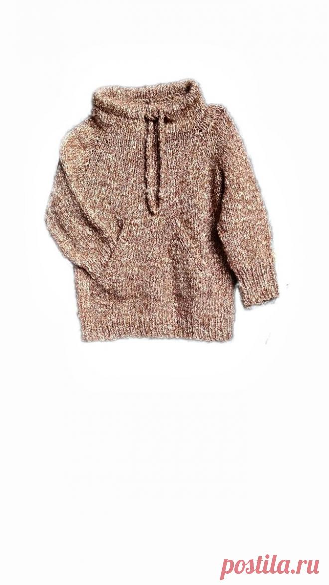 Такая простая удобная модель свитера, что невозможно оторваться от вязания. | Дневник вязальщицы | Дзен