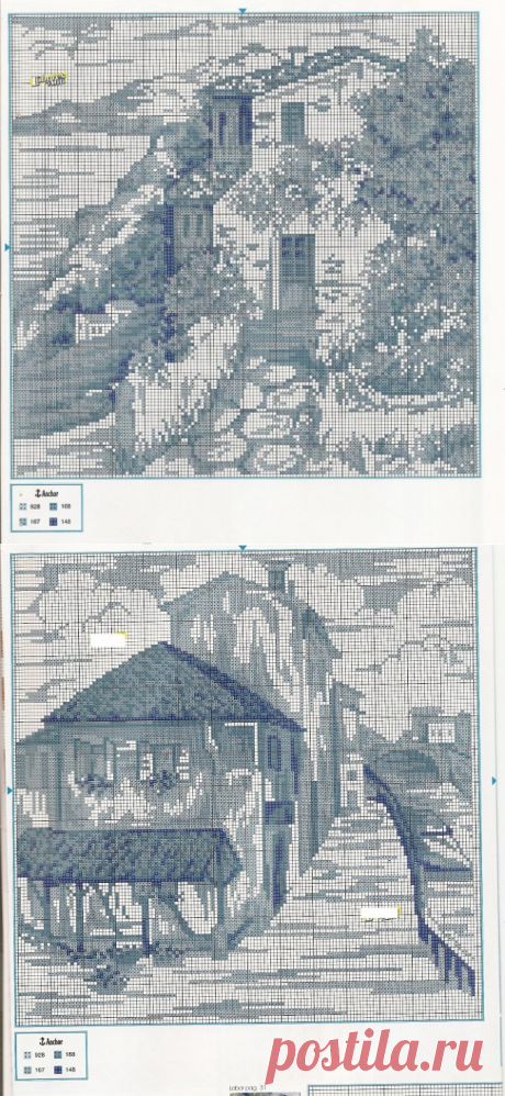 Схемы для вышивки крестом. Монохром-4 (179 фото)