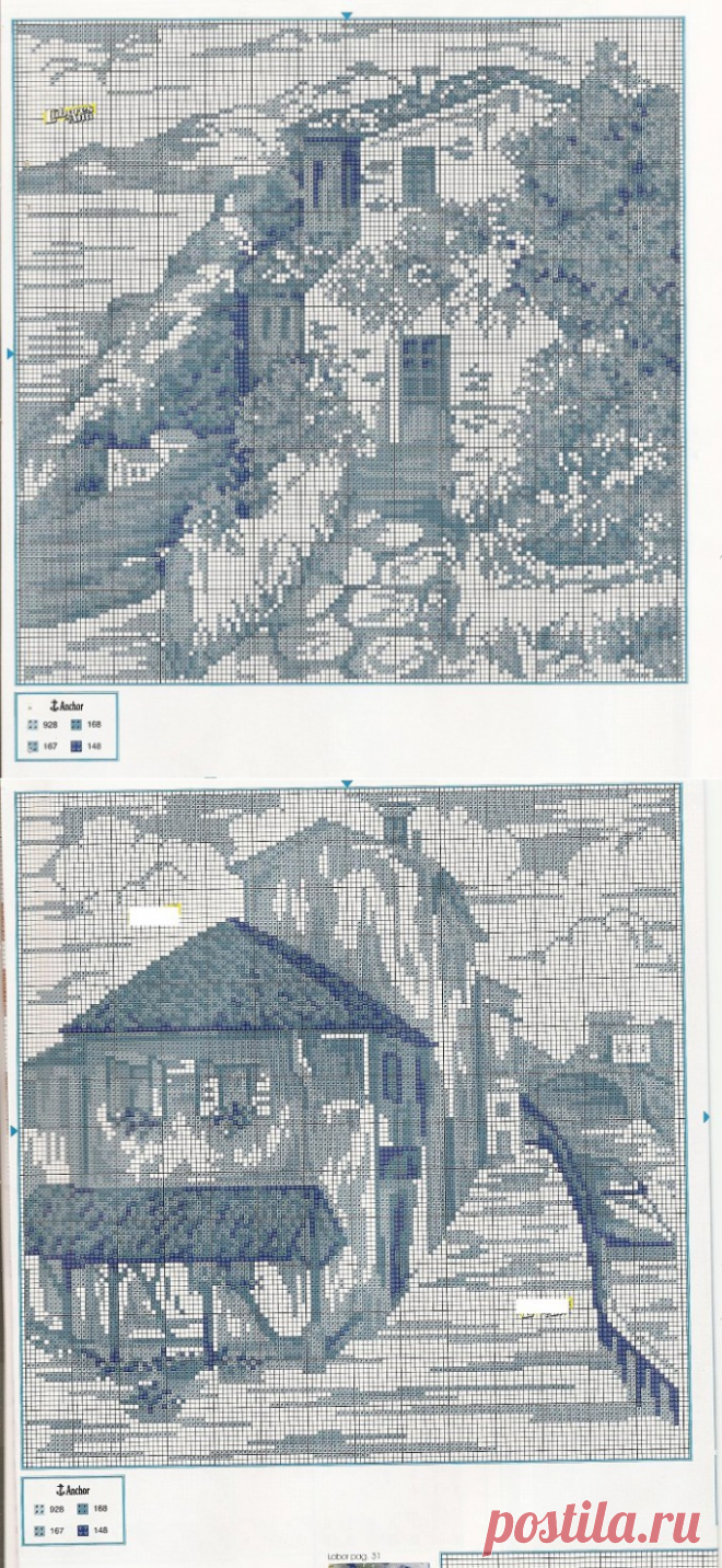 Схемы для вышивки крестом. Монохром-4 (179 фото)