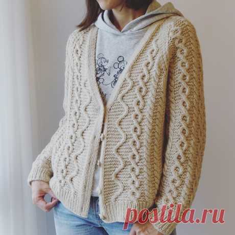 ЖАКЕТ С КАПЮШОНОМ

Полное описание тут https://www.ravelry.com/patterns/library/cabled-cardi..