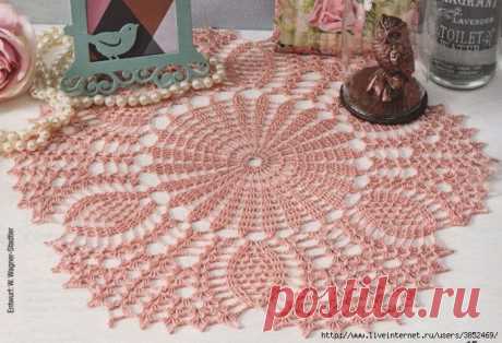 Ажурная воздушная салфетка Ажурная воздушная салфеткаАжурная воздушная салфетка добавит легкости в любой интерьер.Наслаждаемся вязанием красивых вещей.