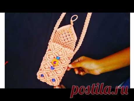 Macrame New Design Mobile Purse Tiutorial in Hindi || Full HD Part
