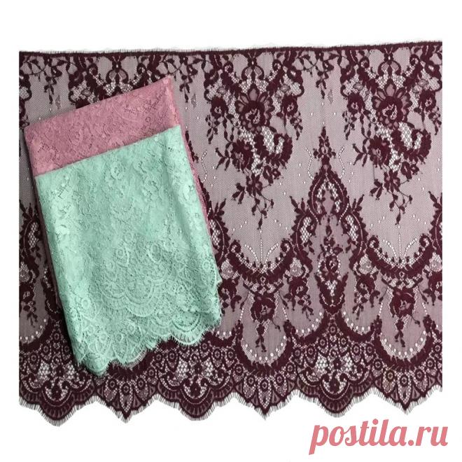 Горячая Распродажа кружева шантильи разных цветов, 36 см, бордовая французская кружевная ткань мятного цвета | Дом и сад | АлиЭкспресс