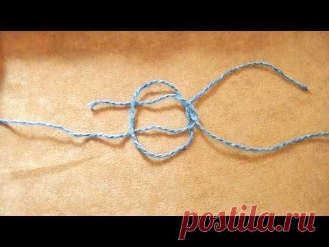 Простой ткацкий узел. Как связать 2 нити.