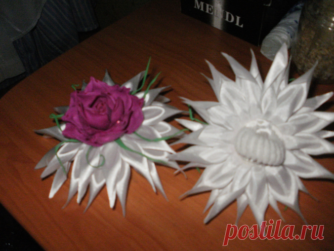 георгинчик на резинке с розочкой из фома