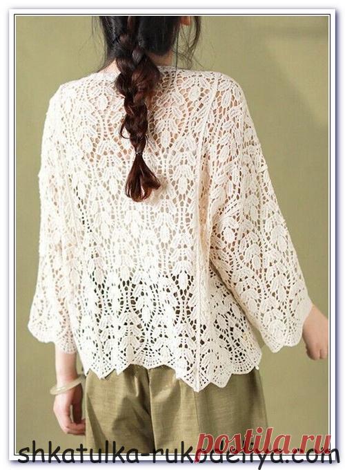 Кардиган гачком оверсайз Красиві кардигани гачком схема