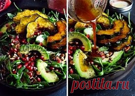 Салат с тыквой, гранатом и авокадо - LoveEat - Гастрономическая Социальная Сеть