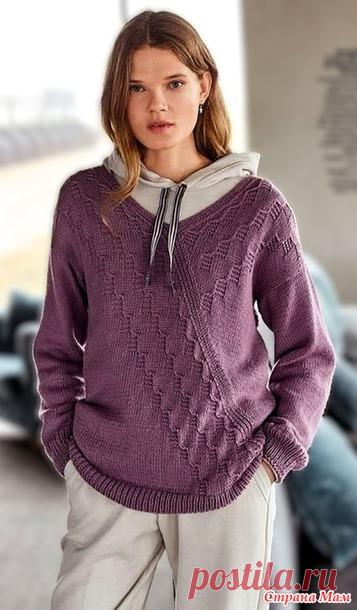 Пуловер Dolores. Спицы. - ВЯЗАНАЯ МОДА+ ДЛЯ НЕМОДЕЛЬНЫХ ДАМ - Страна Мам
