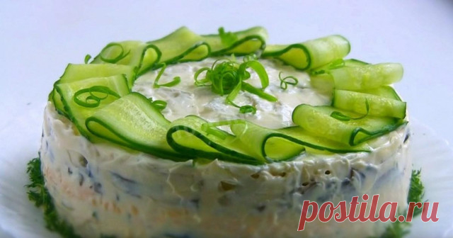 Салат Мадемуазель с курицей ананасами и свежими огурцами рецепт с фото и видео - 1000.menu