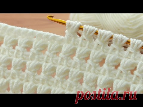 💯⚡Wow 💯⚡ very easy loop Tunisian crochet model narration let's learn together #tunisiancrochet