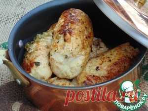 Рыбные колбаски под лимонно-мятным соусом - кулинарный рецепт