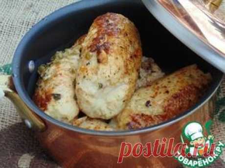 Рыбные колбаски под лимонно-мятным соусом - кулинарный рецепт