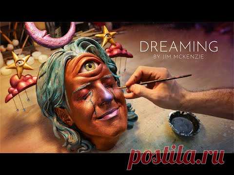 Dreaming - Self Portrait Sculpture by Jim McKenzie 2020