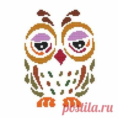 Вышивка Крестом Мания: Племенные Искусства Сов