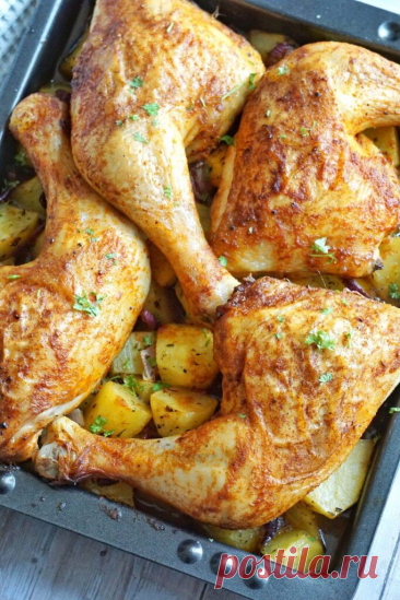 Hähnchenschenkel – köstlich knusprig aus dem Ofen