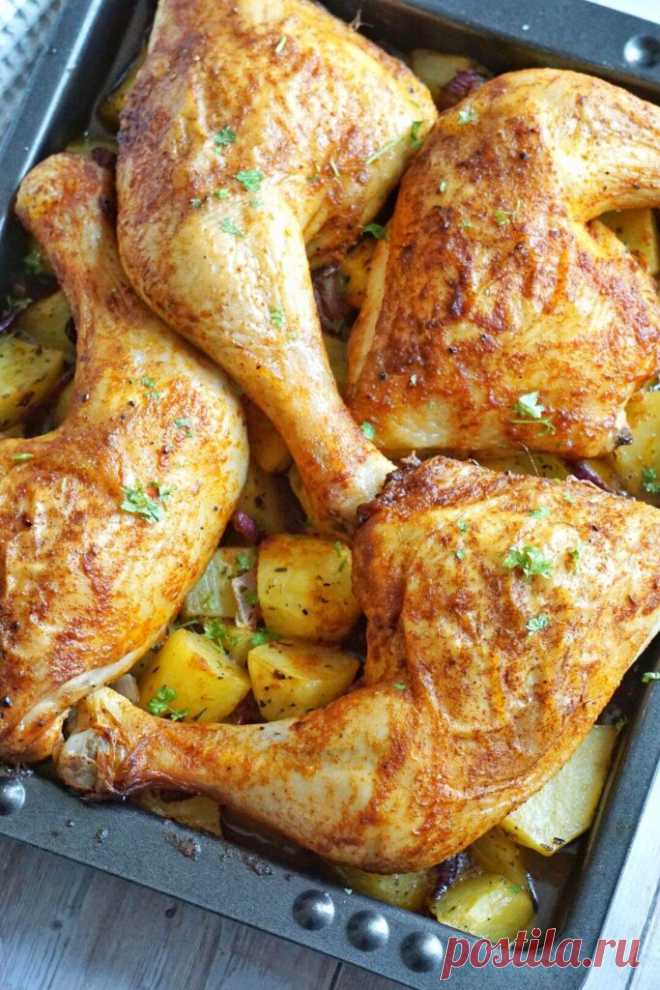 Hähnchenschenkel – köstlich knusprig aus dem Ofen