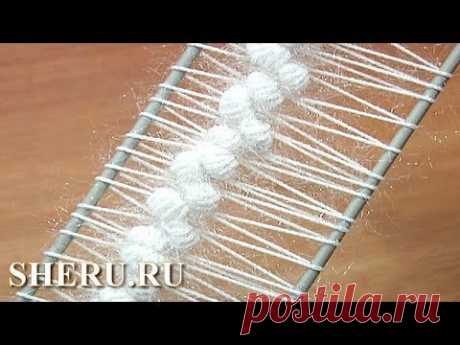 Hairpin Puff Stitch Lace Урок 21 Вязание лент на вилке