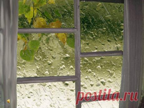 За окном дождь