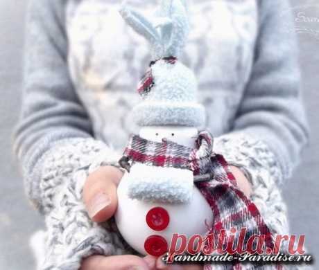 Снеговики из лампочек. Мастер-класс - Handmade-Paradise