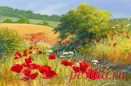 Летний пейзаж. Художница Mary Dipnall
