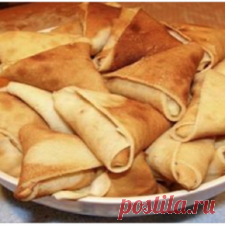 Соблазнительно аппетитные блинчики треугольной формы с мясной начинкой, просто тают во рту - МирТесен