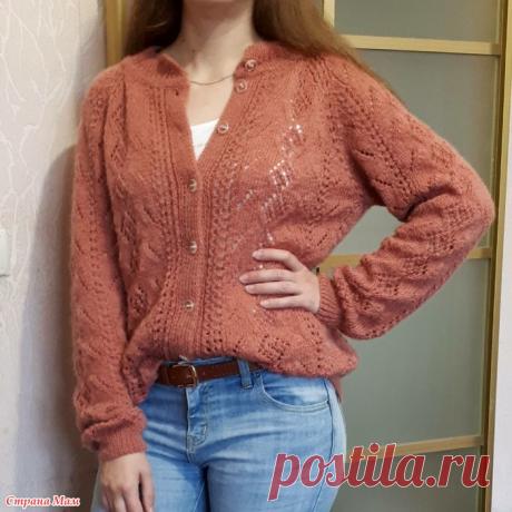 Ажурная кофточка спицами