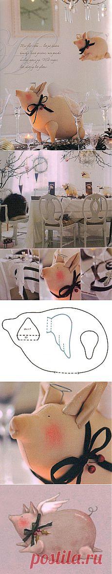 Тильда свинья или поросенок. Выкройка. Украшение праздничного стола! | тильда мастер (тильдамастер)