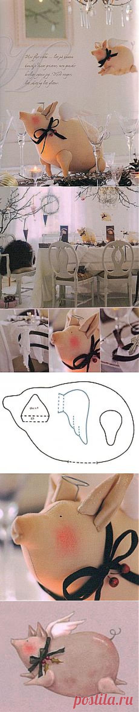 Тильда свинья или поросенок. Выкройка. Украшение праздничного стола! | тильда мастер (тильдамастер)