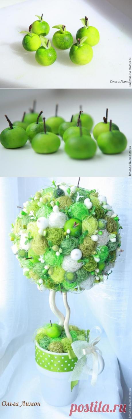 Мастер-класс: &quot;Простые яблочки из простой массы&quot; - Ярмарка Мастеров - ручная работа, handmade