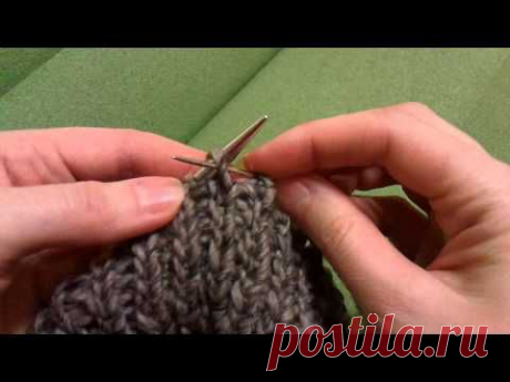 ▶ эластичное закрытие резинки 1х1 иглой - YouTube