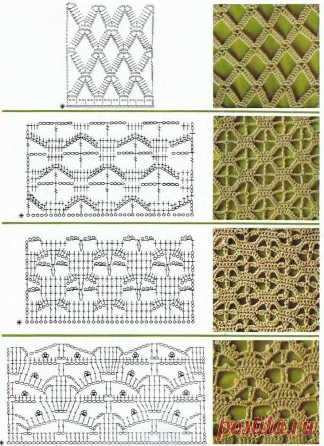 УДАЧНАЯ ПОДБОРКА: АЖУРНЫЕ УЗОРЫ КРЮЧКОМ (УЗОРЫ КРЮЧКОМ) – Журнал Вдохновение Рукодельницы