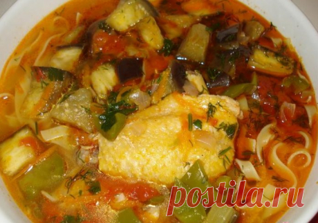 Лагман из курицы с овощами — рецепт