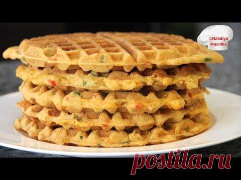 ГОТОВЛЮ на ЗАВТРАК, ОБЕД и УЖИН. Кукурузные вафли с сыром. Cornbread  cheese waffles.