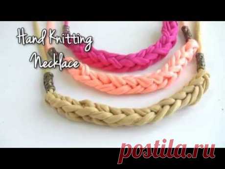 Beading - Necklace with Hand knitting technique