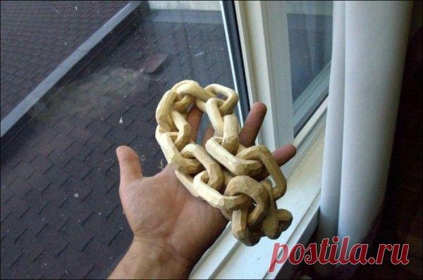 Как сделать деревянную цепь
