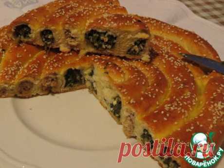 Спиральный пирог с начинкой - кулинарный рецепт