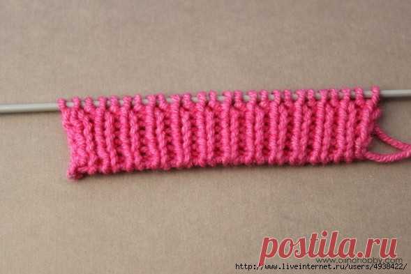 Резинка 1х1 с закругленным краем. Мастер-класс