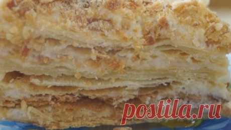 Торт Наполеон Классический. Нежный, ароматный и очень вкусный! рецепт с фотографиями